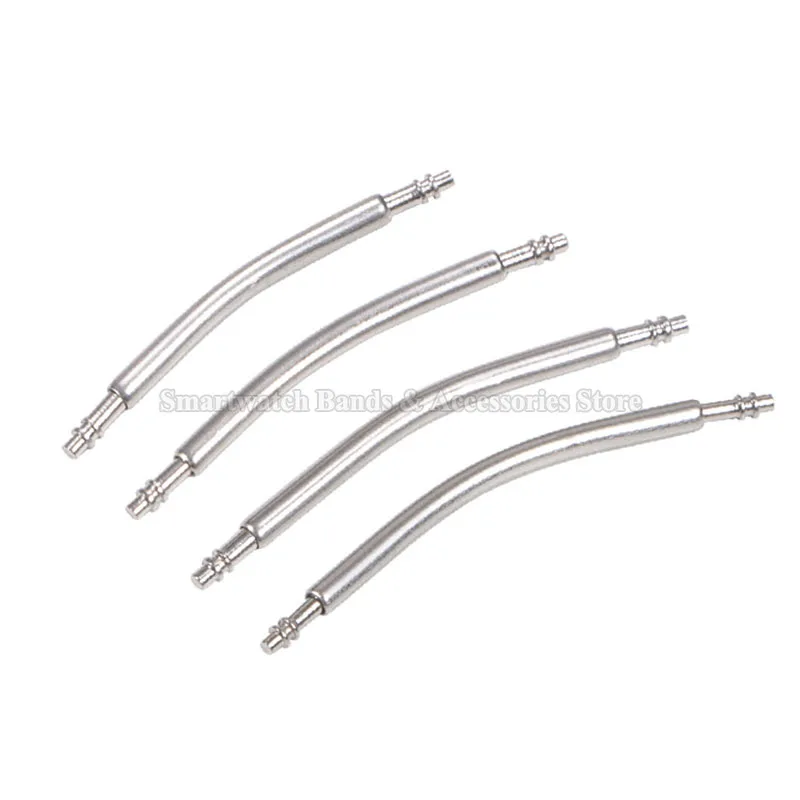 Premium Stainless Steel Curved Spring Bar Set - 10pcs Watchband Link Pins (Multiple Sizes)