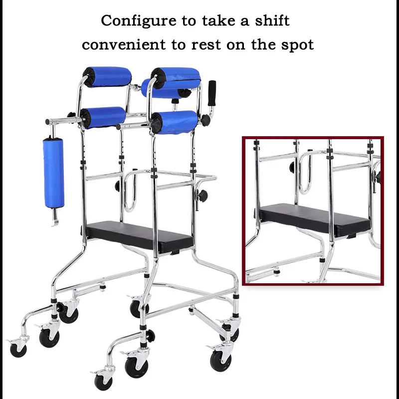 High Quality Adult Walker & Rollator Elderly Disabled Walking Training Aid for Rehabilitation Standing Support 5