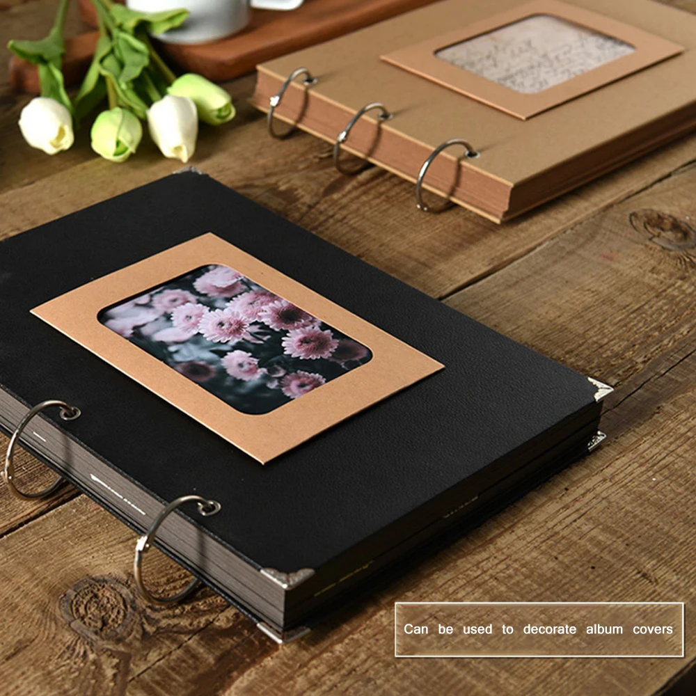 Paper Photo Frames 4x6 Inch 20 PCS DIY Picture Frames Cardboard Frames  Creative Retro Kraft Paper Picture Mats with 20 Wood Clips and 2 Jute Twine