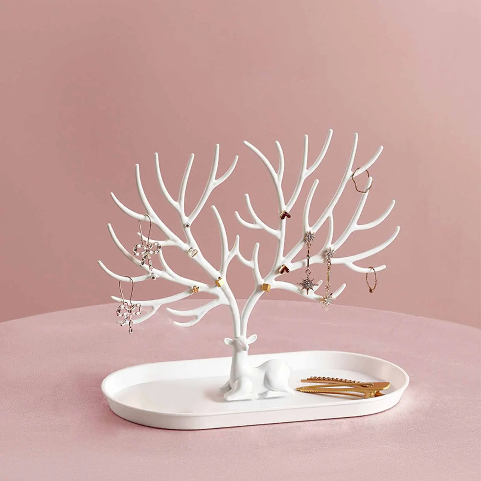 Jewelry Tree Stand Storage Organizer Earring Hanging Holder Rack New Dangle Earring Storage Holder Free Standing Accessories