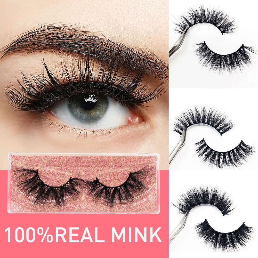 TCLC 3D 100 Real Mink Lashes Dramatic Bulk Natural Look Wispy Fake