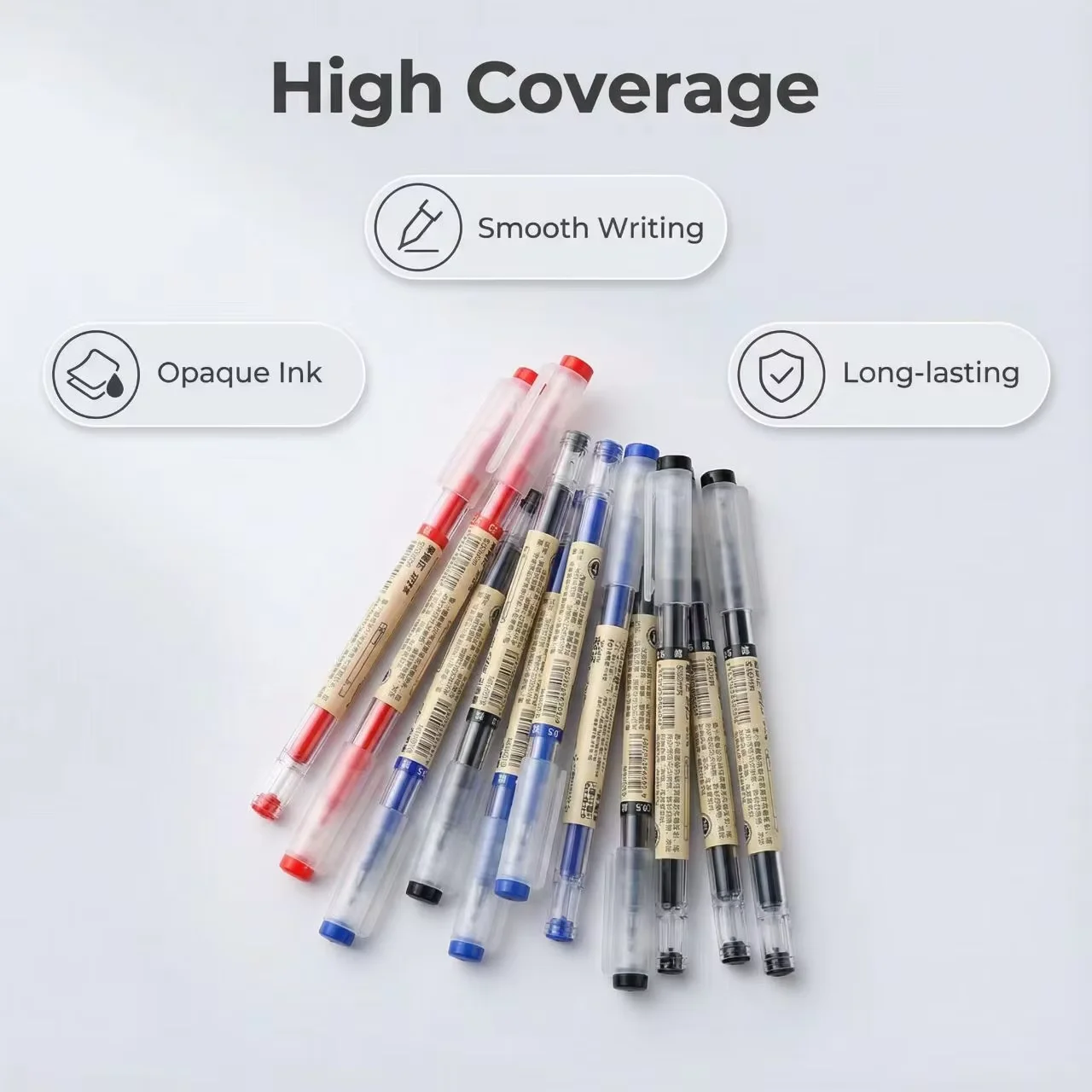 Premium 54-Piece Fine Point Gel Pen Set – Black, Blue, Red Ink for School, Office & Writing Supplies