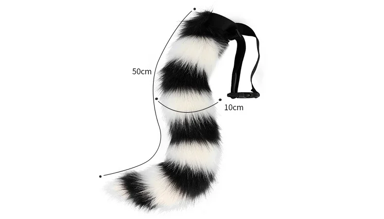 Plush faux fur fox tail cosplay accessory