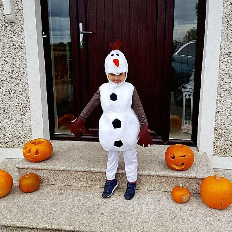 VIKOTICOS Olaf Costume For Kids - Snowman Jumpsuit With Tunic & Headpiece, Halloween & Cosplay Outfit For Ages 3-10 - View #11