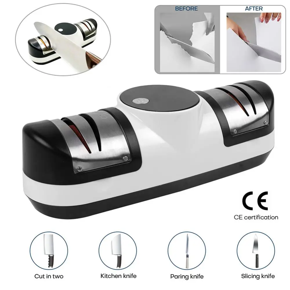 Electric Knife Sharpener Automatic Cut Sharpeners Household Wireless  Electric Fast Sharpener Kitchen Tools Grinder