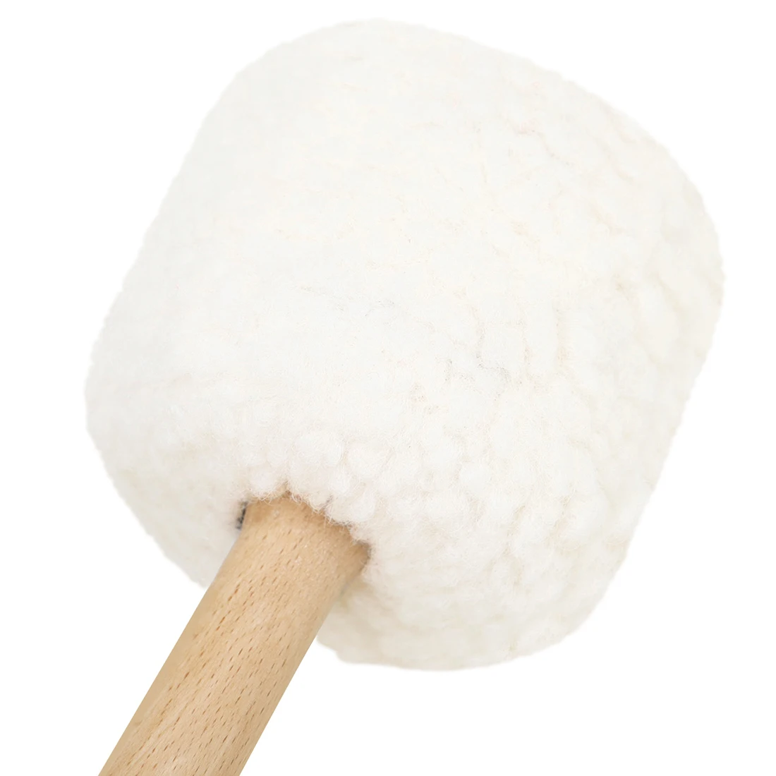 Professional Songbo Hammer Singing Bowl Mallet Sound Therapy Gong Hammer Lamb Plush Head Beech Wood Handle-Small Head