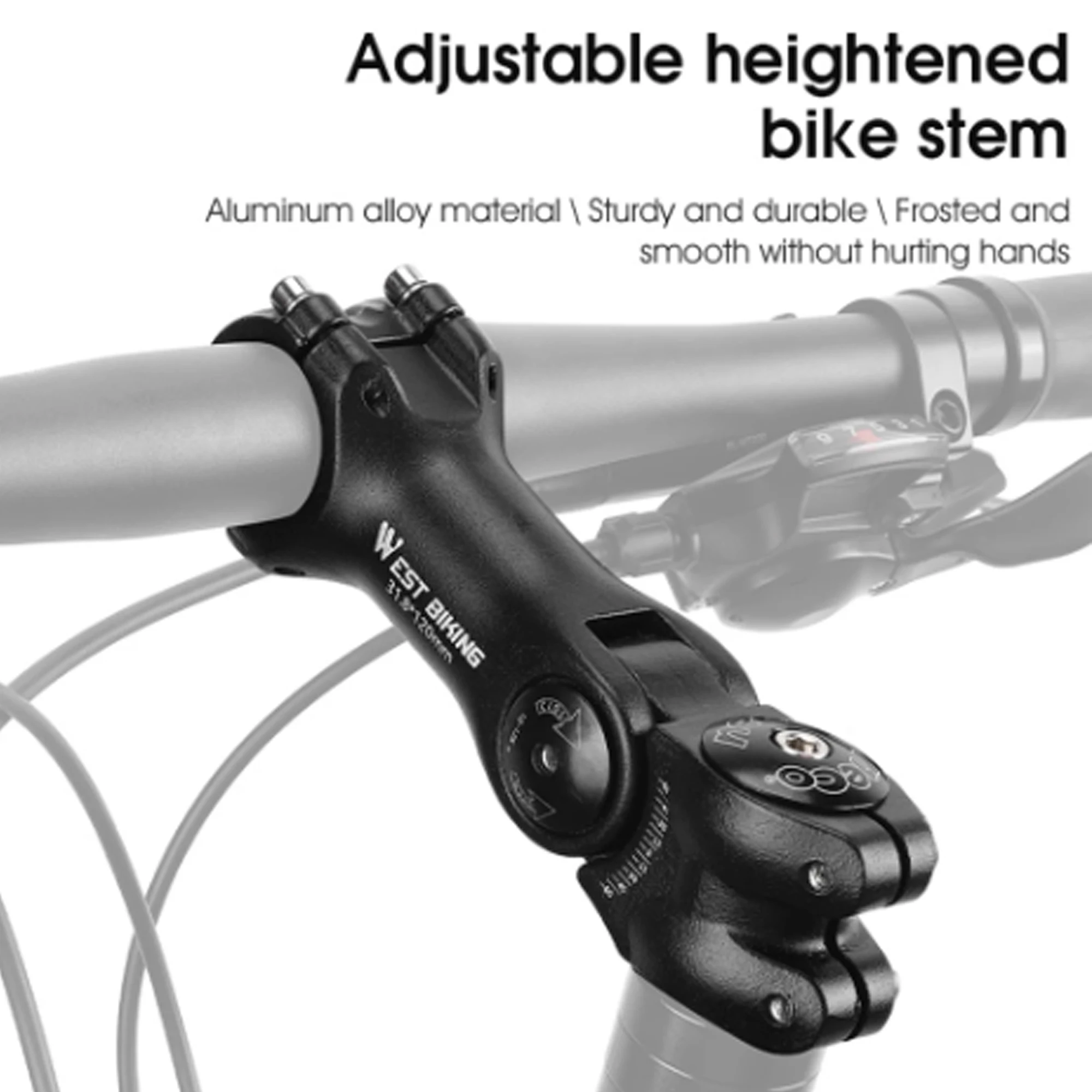 Bicycle Stem Adjustable Variable 60 Degree Angle Aluminum Alloy Bike Handlebar Riser Road Bike Front Fork Stem Adapter
