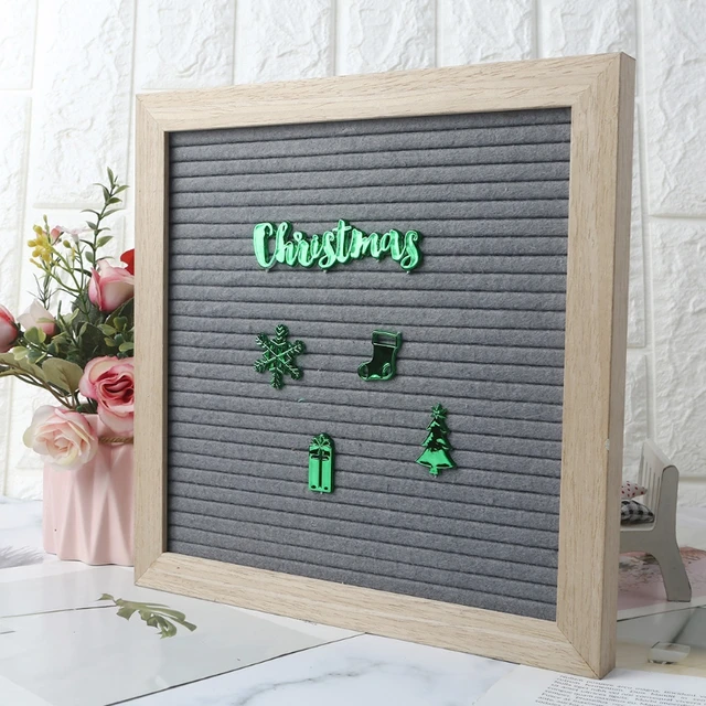 NOOLIM Felt Letter Board Sign Message Home Office Decor Board Oak Frame  White Letters Symbols Numbers Characters Bag 10 * 10 - AliExpress