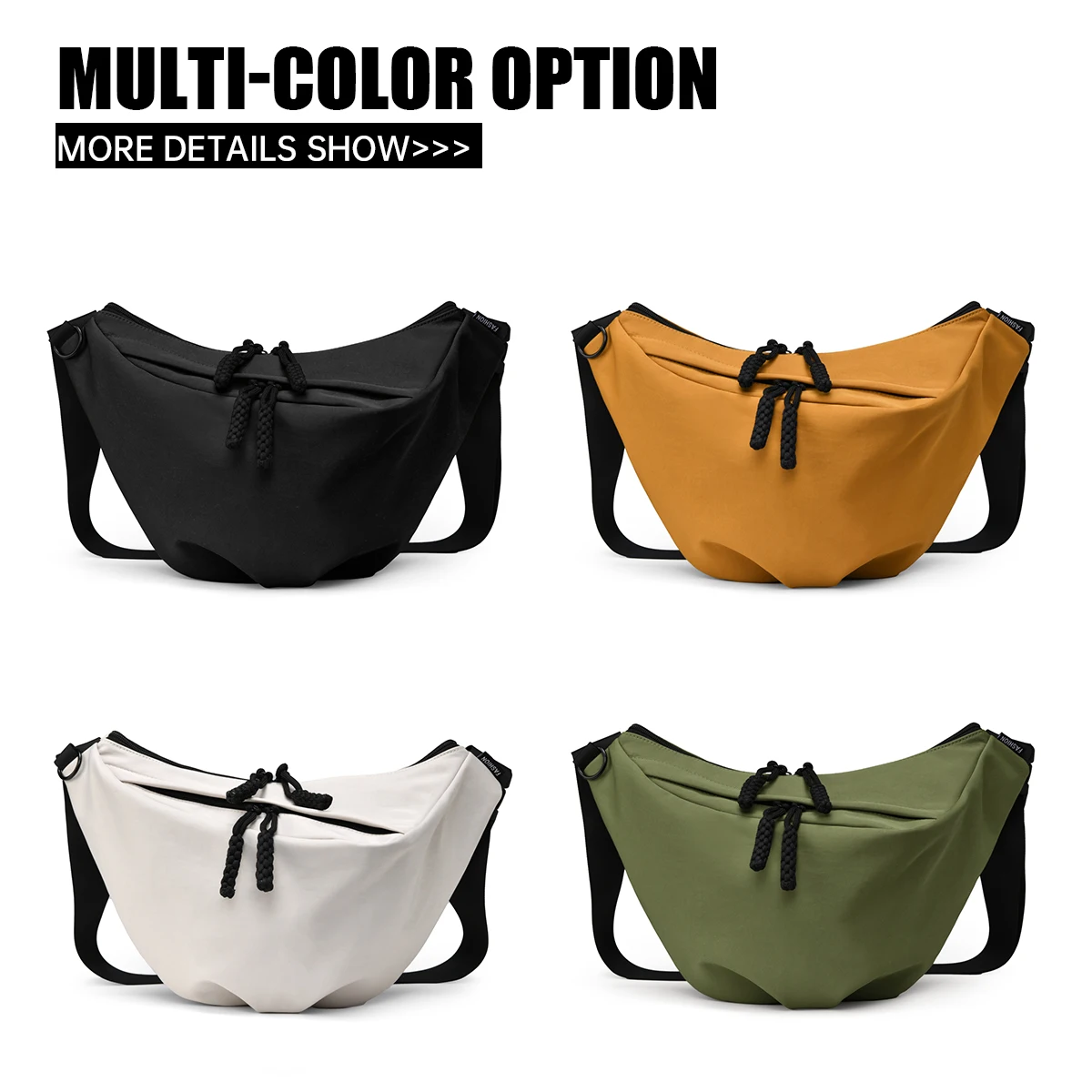 2025 New Lightweight Waterproof Crossbody Bag Large Capacity Casual Versatile Cycling Bag Sports Chest Bag Men's Shoulder Bag Women's