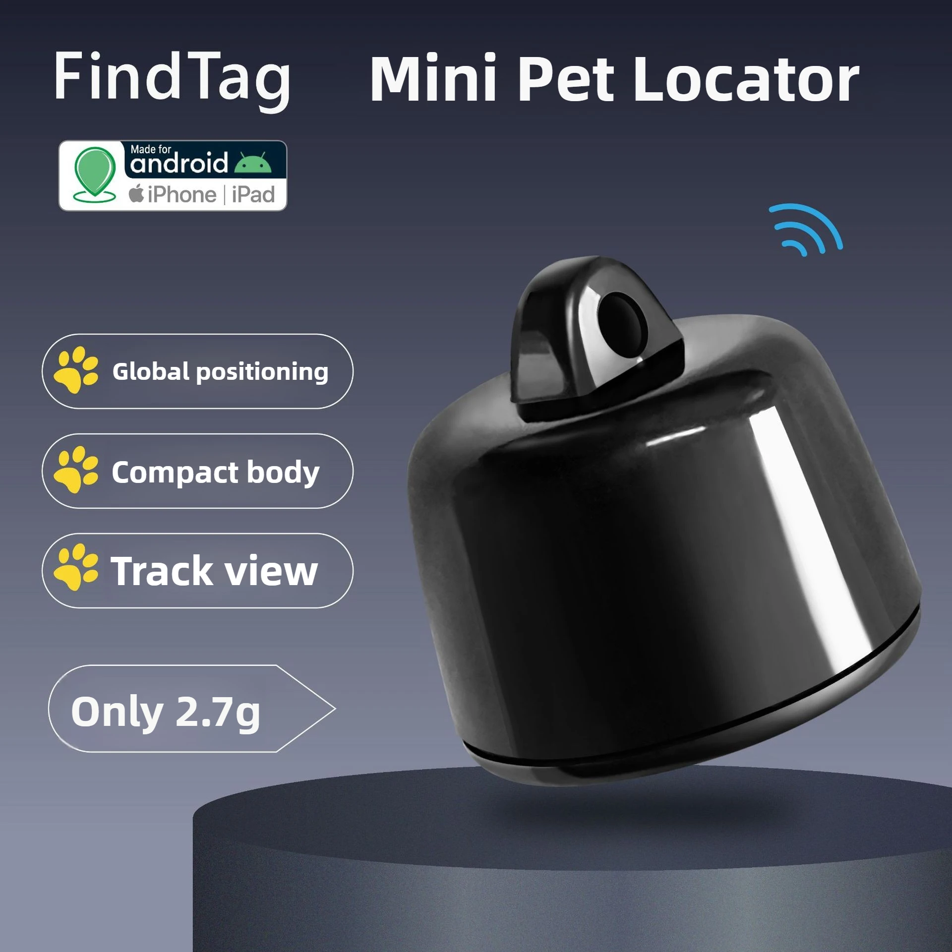 Mini Pets Global Locator Compatible with Android ISO System for Birds and Dogs and Cats View 3 Days of Movement GPS Tracker