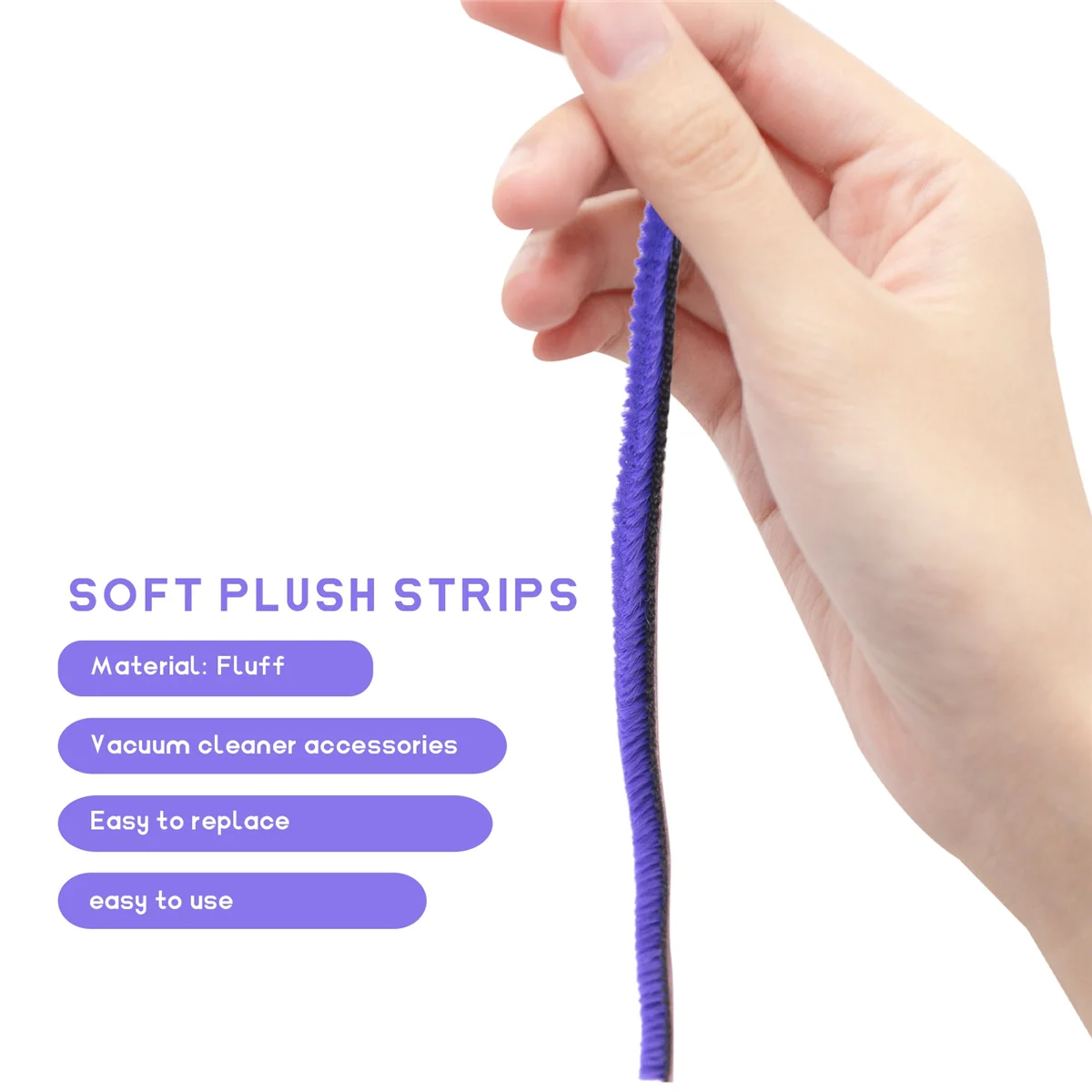 Newest 6Pcs Soft Plush Strips for Dyson V6 V7 V8 V10 V11 Vacuum Cleaner Soft Roller Head Replacement Accessories Parts