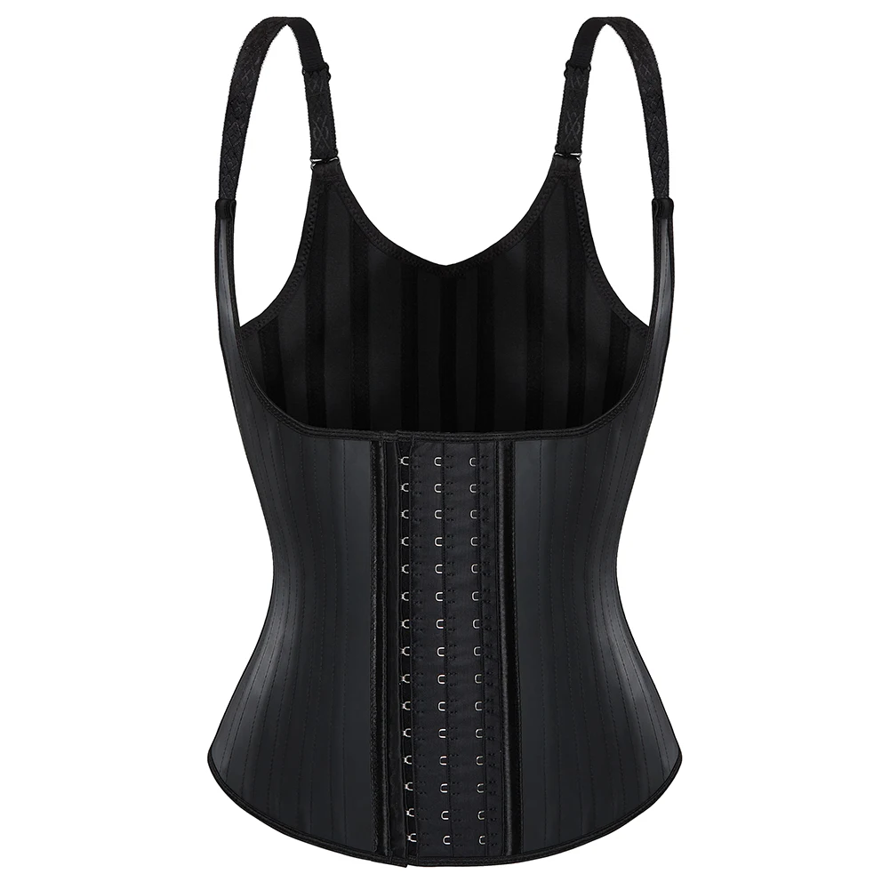 Latex Waist Trainer Vest Corset Body Shaper 25 Steel Bones Shapewear Colombian Girdles Belly Slimming Sheath