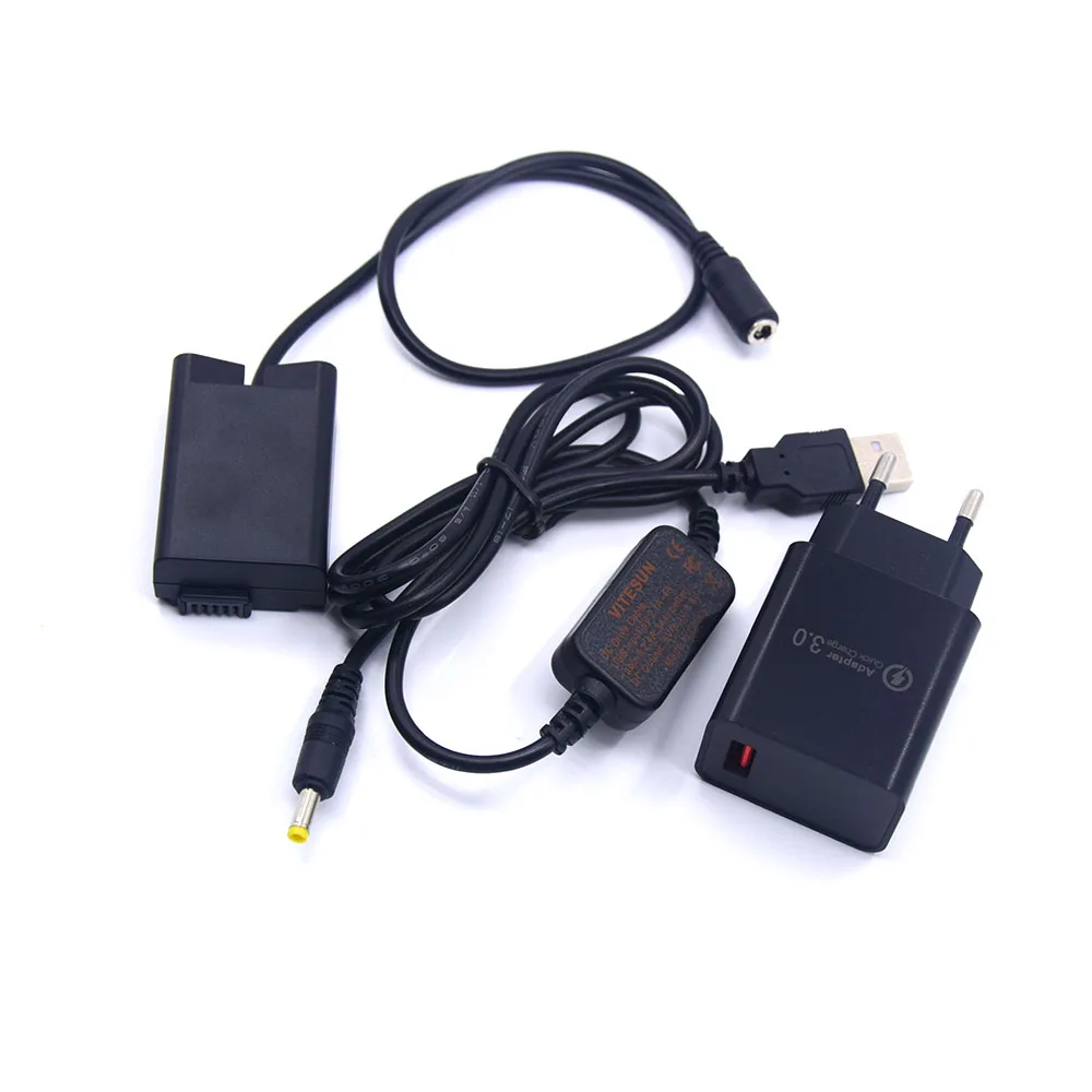 

EH-5A Power Bank Cable + 18W QC3.0 USB Charger + EP-5G DC Coupler EN-EL25 Fake Battery For Nikon Z30 Z50 ZFC Cameras