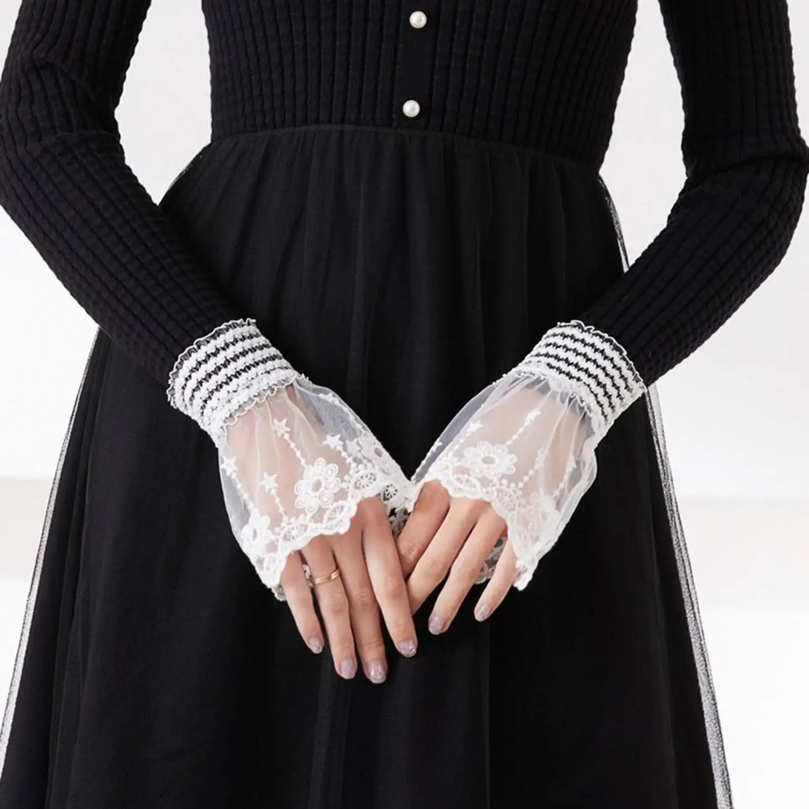 False Wrist Cuffs Versatile Stylish Clothing Decoration Lightweight Sleeve Cuffs