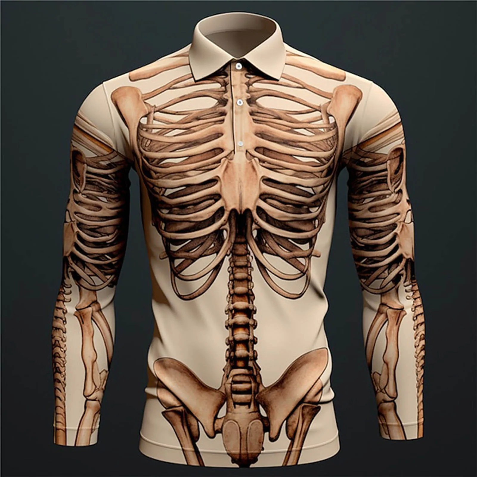 

skull Graphic shirt Men's y2k Blouses Hip-Pop Tops Vintage shirts Casual streetwear Outwear long-sleeved camisas de hombre