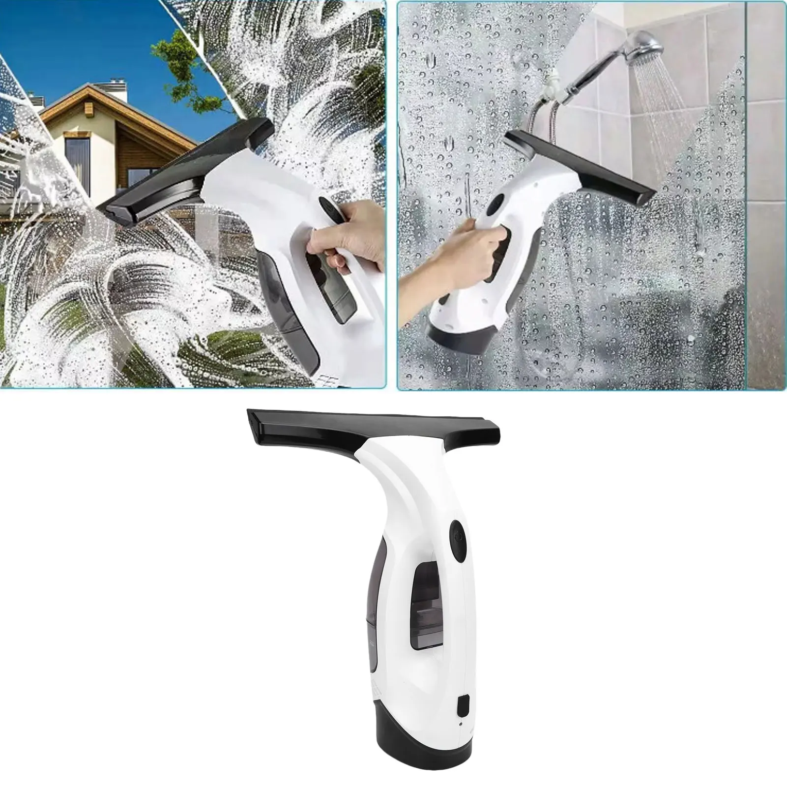 Household Supplies Window Vacuum Squeegee Cordless Rechargeable Portable Automatic Electric Wiping Tool Household Supplies White
