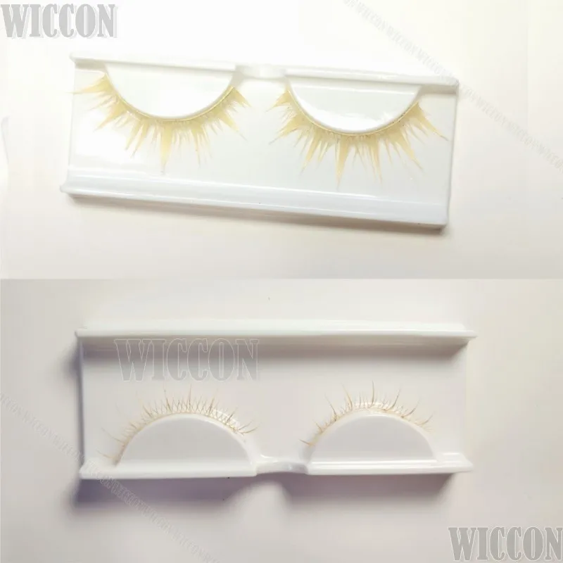 Alien Stage Cosplay Prop Set: Curly Blonde Wig & Lashes for Halloween & Christmas Roleplay