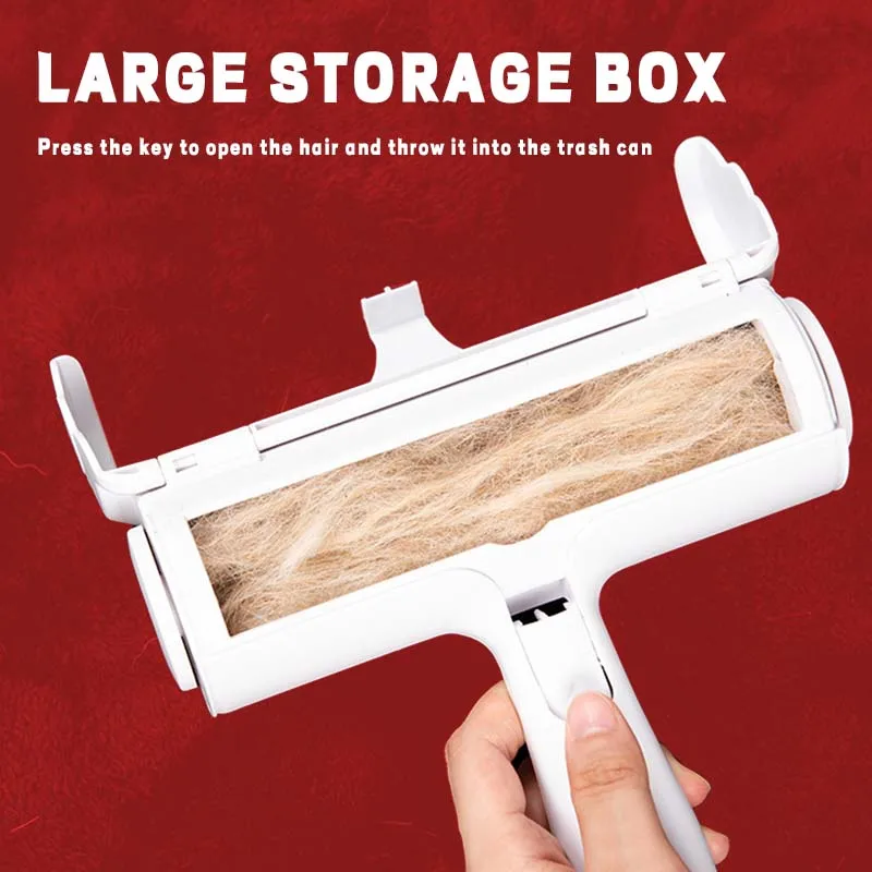 Pet Hair Roller Remover Lint Brush 2Way Dog Cat Comb Tool Convenient