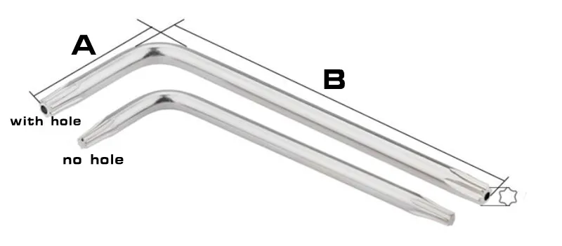 1-5PCS Torx wrench T4 T5 T6 T8 T10 T15 T20 T25 T30 T40 T50 Sechs Lappen Torx kopf Tamper Proof Sicherheits Schraube Fahrer Schlüssel Werkzeug – Detail 1