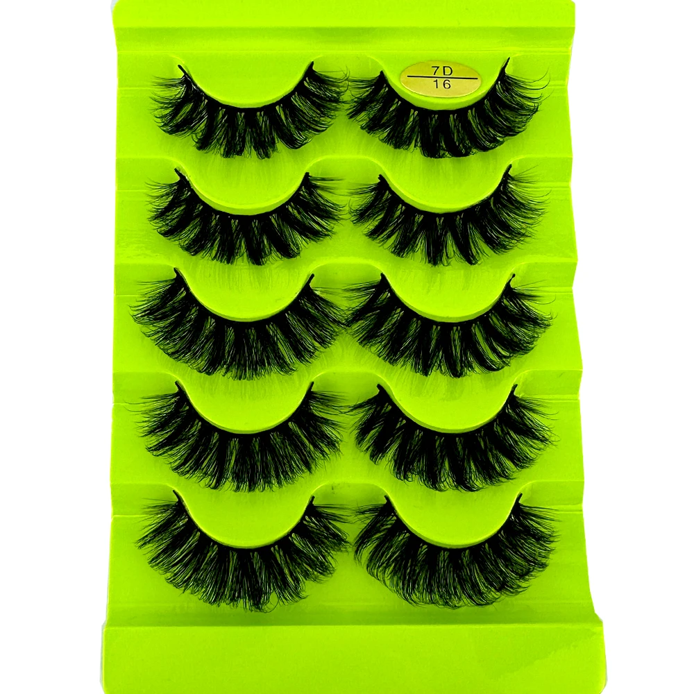 Katzenaugen-Wimpern, 3D, natürliche falsche Wimpern, D-Locken, flauschig, weich, Kreuz, 5 Paar, Manga-Wimpern, Wispy, natürliche Wimpernverlängerung, Make-up – Detail 36