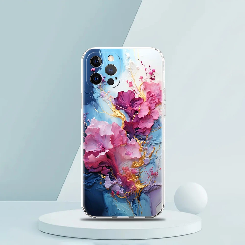 Plum Blossom Transparent Soft Phone Case