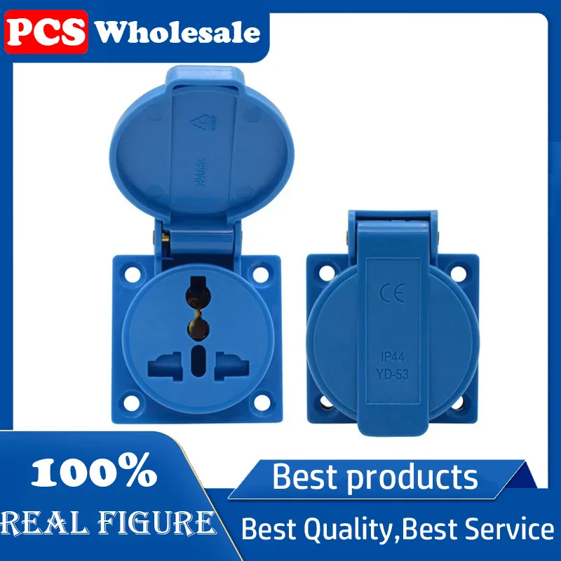 YD-53 Multi-functional outdoor industrial waterproof socket 10A five-hole outdoor household IP44 dustproof and waterproof socket