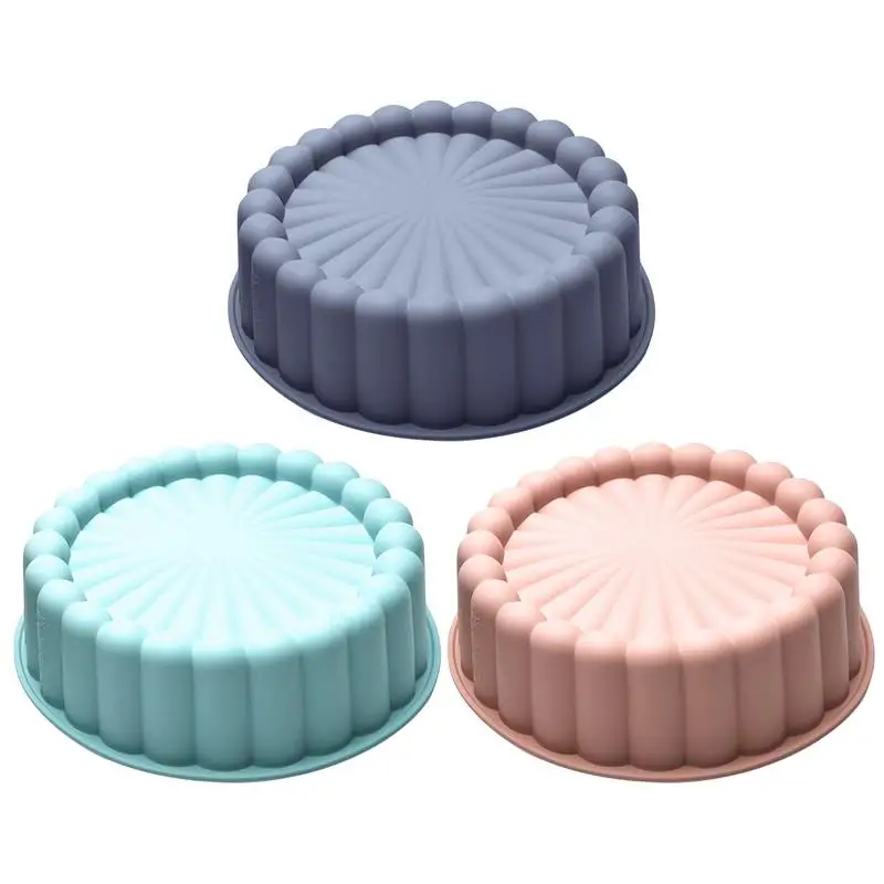 

1pc Silicone Round Pan Shortcake Baking Pan Cheesecake Brownie Bread Form Maker High Temperature Resistant DIY Baking Mold