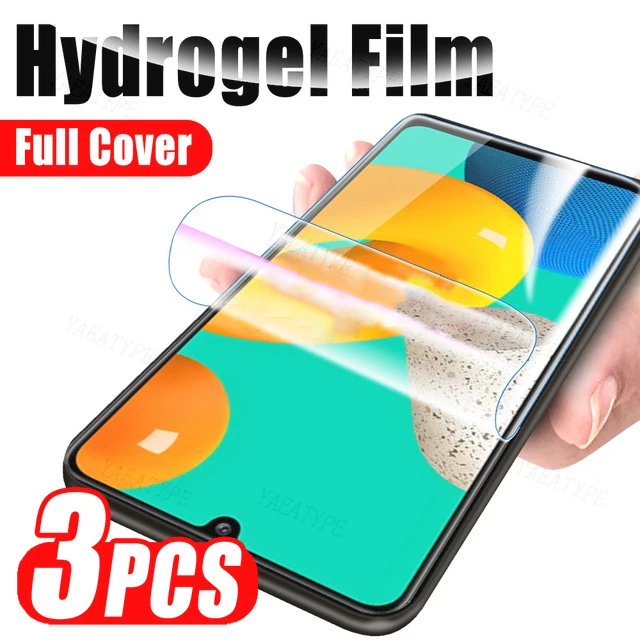 

3PCS Hydrogel Film For Samsung Galaxy M33 Screen Protector For Samsung M53 M23 M13 M52 M32 5G M31s M80s M31 M30s M51 M21 M12 M10