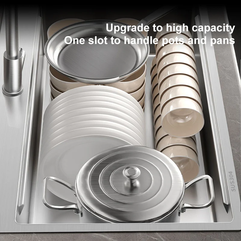 Kitchen Sink Large Single sink stainless Steel Sink Dishwasher Thickened Under The Counter Kitchen Decoration