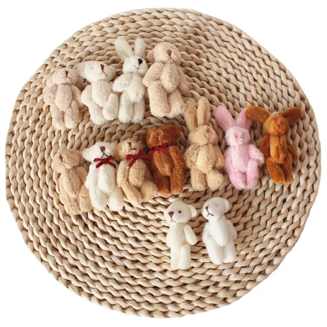 6PCS/LOT Bear Dolls Plush Bear Small Mini Bear Toys 6CM Gifts Birthday Wedding Party Decor 2