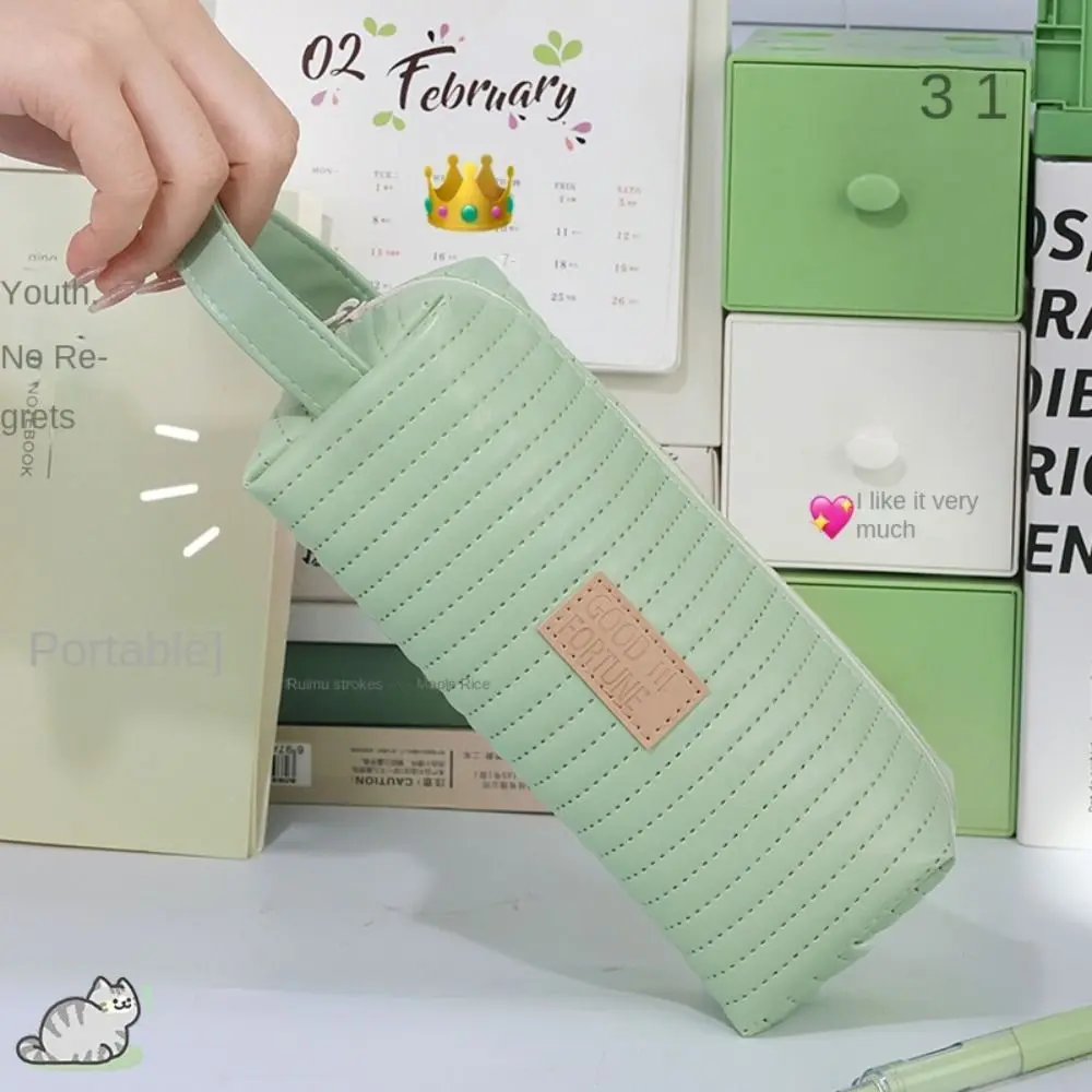 

Большая вместительная косметичка для карандашей, минималистичный Настольный органайзер, шкатулка на молнии, INS, держатель для карандашей, фотоальбом для офиса