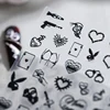 1 Sheet 5D Realistic Relief Sexy Night Life Gun Poker at Lane End Neon Area Adhesive Nail Art Stickers Decals Manicure Charms 4