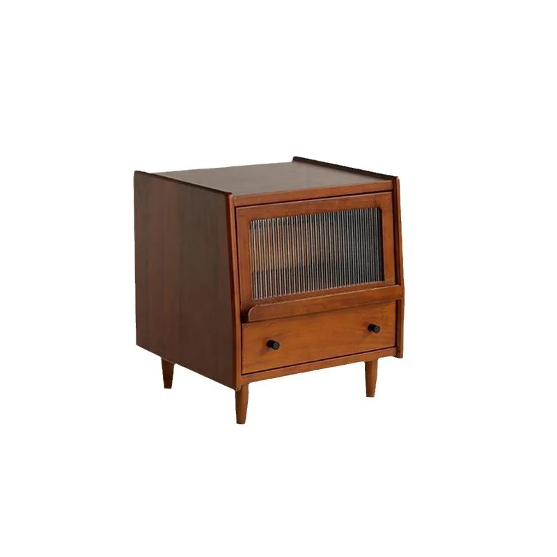 Realife Vintage Solid Wood Bedside Table Small And Simple Bedroom Drawer Storage Cabinet Bed Tail Ultra Narrow Edge Cabinet
