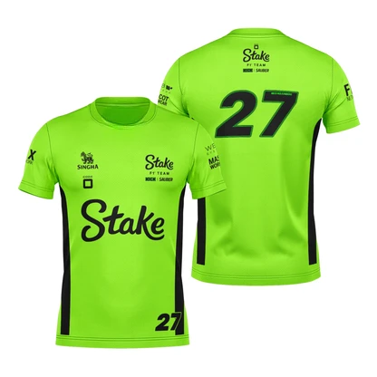 Camiseta Dryfit Stake Sauber Equipe Verde Neon Men's Streetwear 3D Printed Breathable Tees for Men/Women Short Sleeve T-shirt