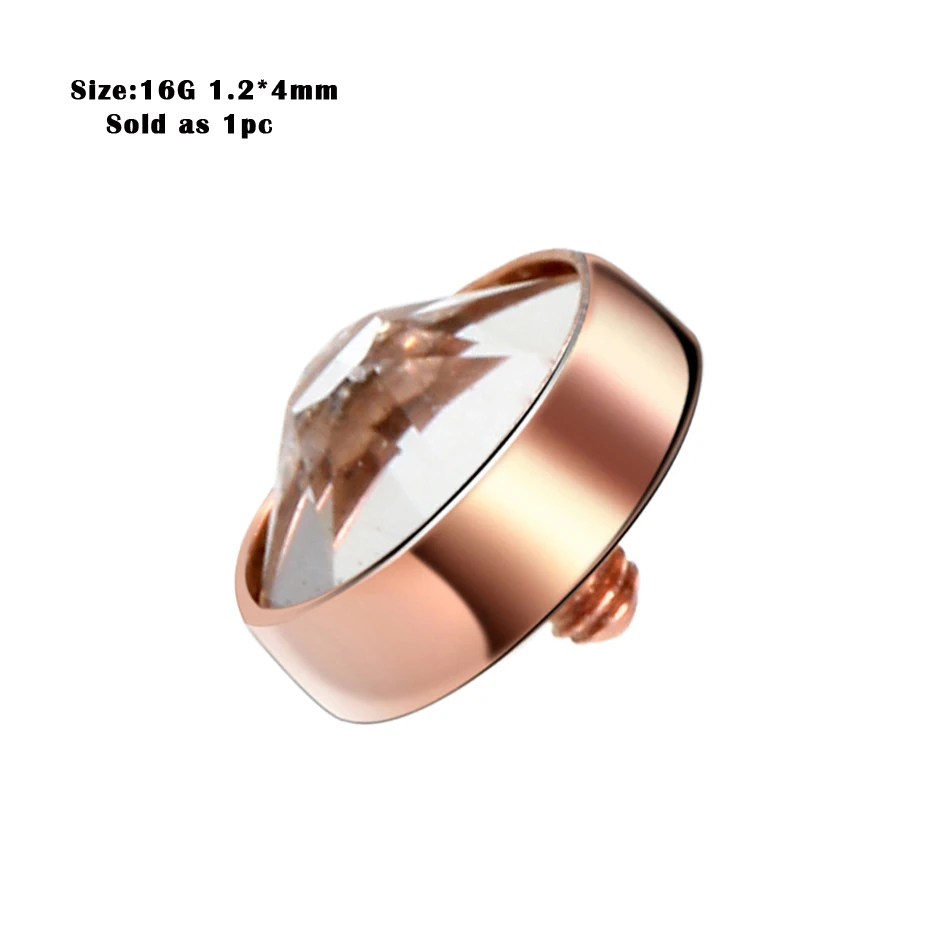 1PC G23 등급 티타늄 피부 앵커 탑 마이크로 피부 드라이버 표면 피부 피어싱 티타늄 키트 Pircing Rings 바디 쥬얼리
