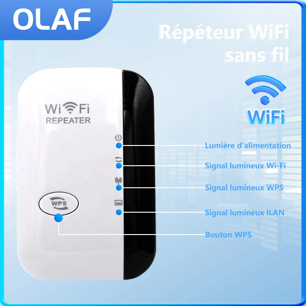 Répéteur WiFi 300 Mbps 2025 - 4 Antennes, 2 Ports LAN, Modes Répéteur/AP/Router - Compatible Toutes Box - 4