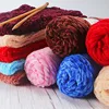 5PC 100g/Roll Velvet Yarn Polyester Blended Cotton Chenille Crochet Knitting Yarn Soft Yarn Thread Thick Scarf DIY Hand-Knitted 1