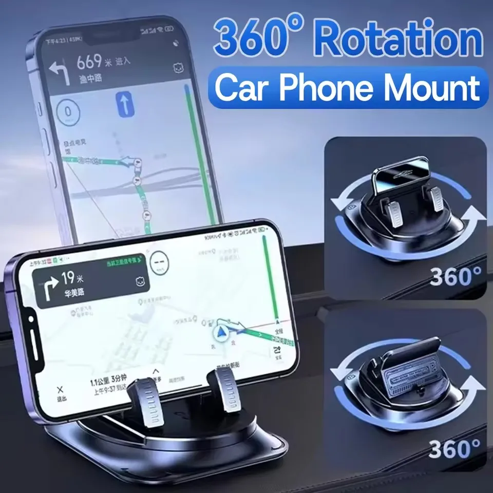 Universal 360° Rotatable Suction Cup Stand for Mobile Navigation - Versatile Use for Car, Home, and Desk