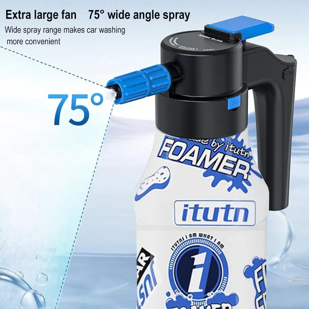 1.5L Foam Generator For Car Wash Electric Foam Sprayer 2600mAh Lithium Battery Foam Lance Car Wash Towel Foam Wash Endurance 3