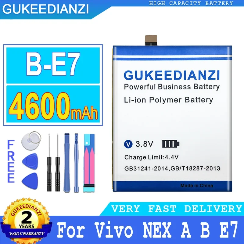 

4600mAh GUKEEDIANZI Battery B-E7 For Vivo NEX E7A B Big Power Bateria