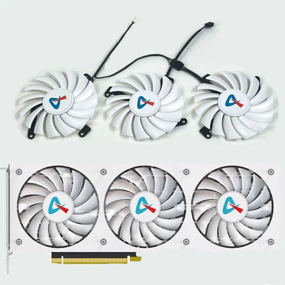 

3PCS/SET NEW CF-12910S RTX 3080 X3W GPU FAN，For AX GAMING RTX 3080 X3W、RTX 3080TI X3W、RTX 3090 X3W Video card cooling fan