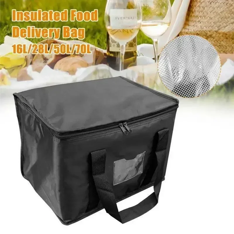Description Picture 4 of item70L Insulated Thermal Cooler Bag Insulation To Keep Cold Large Capacity Portable Lunch Bag Zip Picnic Camping Tin Foil Food Bag