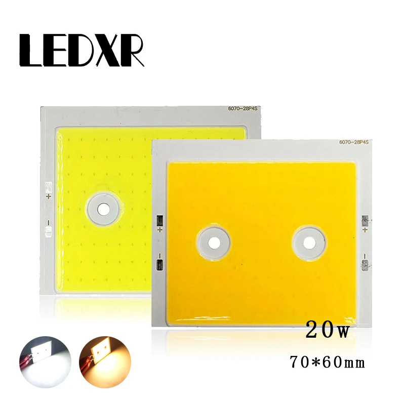 LED COB 70*60mmcob light board 20w high brightness 12v led car light source LED chip fill light light source 5pcs kid65783af kid65783af el p sop20 high voltage source driver chip