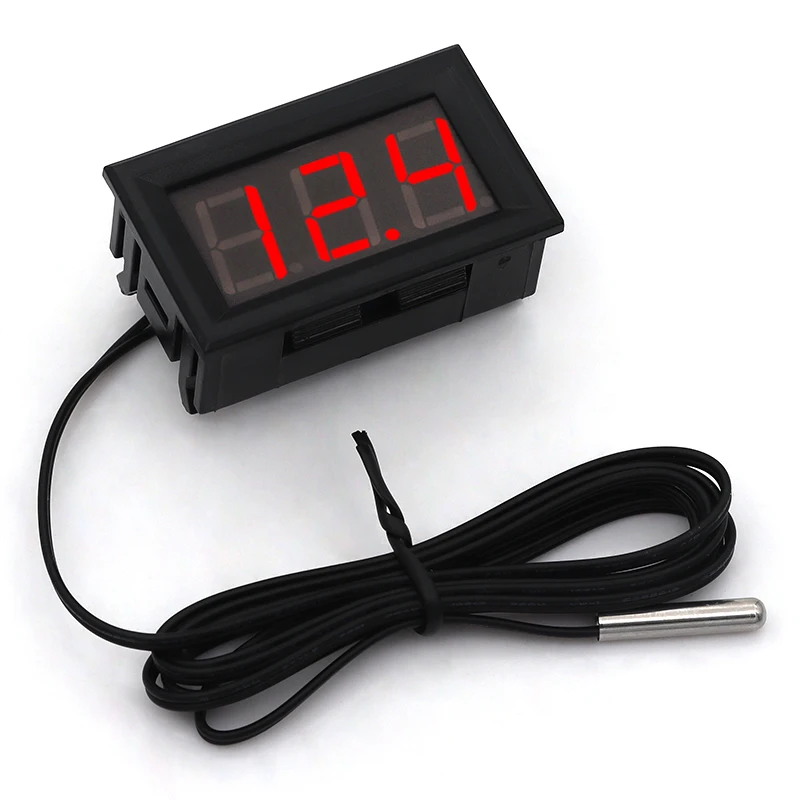 Digital Thermometer 0.56 inch Temperature Sensor Module Meter Detector With Sensors Probe DC 5-12V 0.56