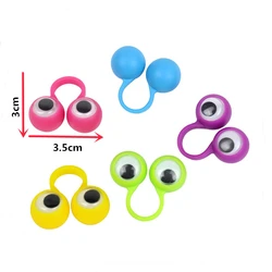 Anneau pour les yeux de dessin animé 10 pièces, accessoires de fête d'anniversaire pour enfants invités, cadeaux amusants pour réception cadeaux pour bébé, fournitures décoratives pour les doigts 