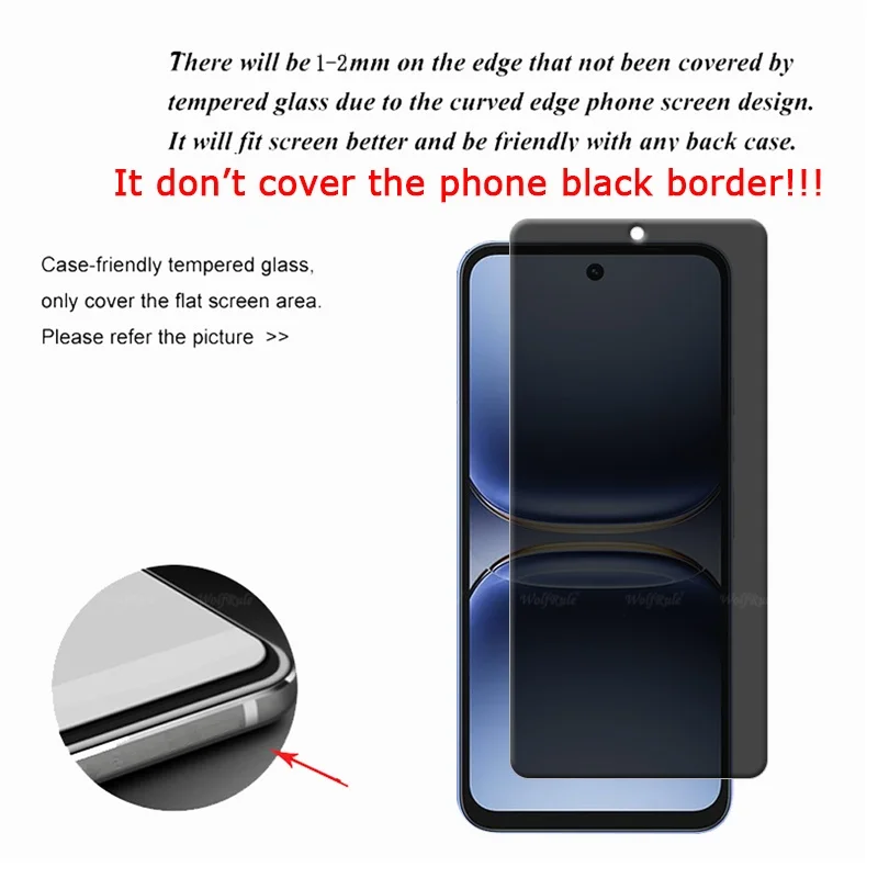 Set of Premium Privacy Tempered Glass Screen Protectors with 9H Hardness