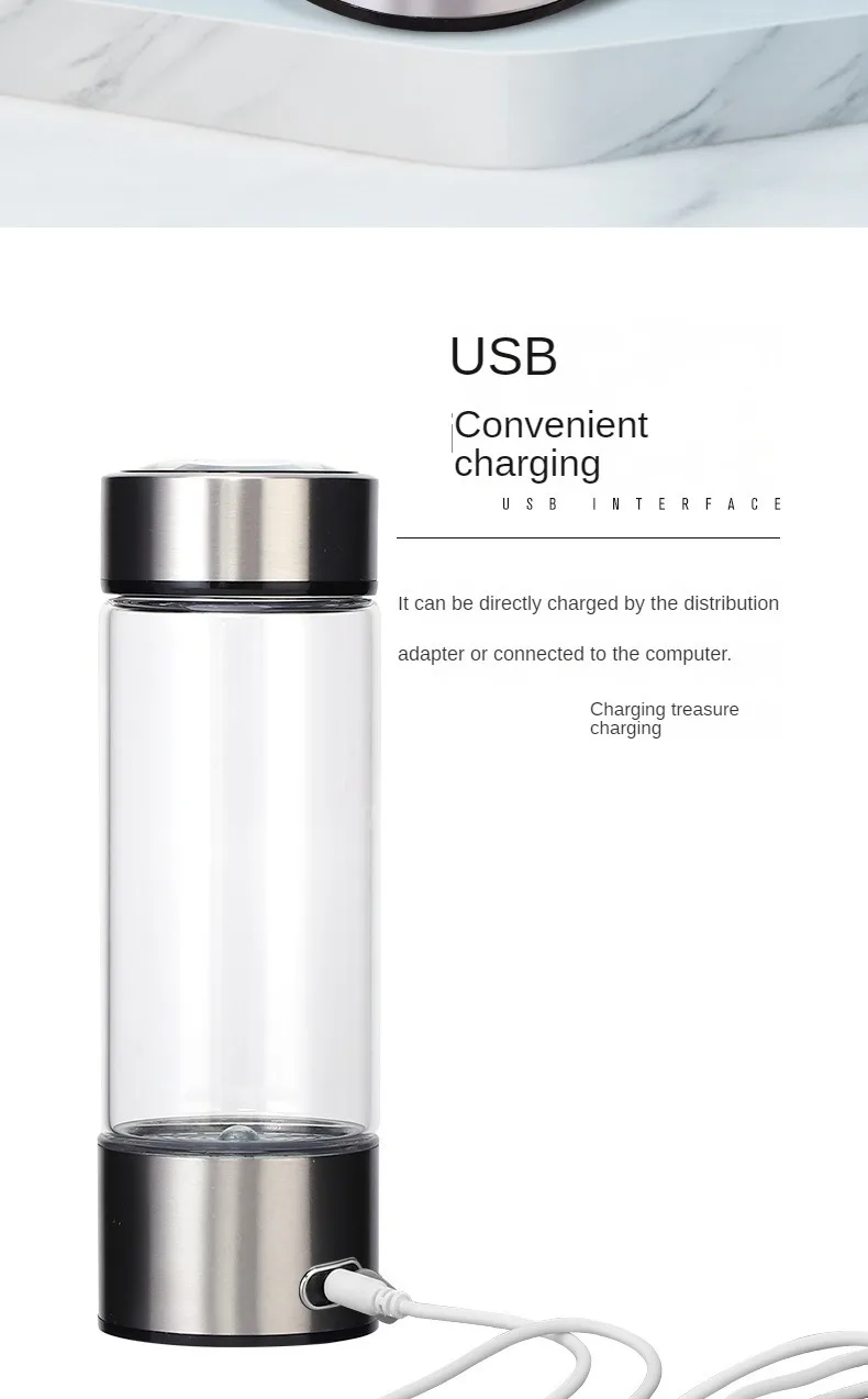 Description Picture 5 of itemPortable Hydrogen Water Generator 3 Minutes Mode High Concentration Hydrogen Water Generator