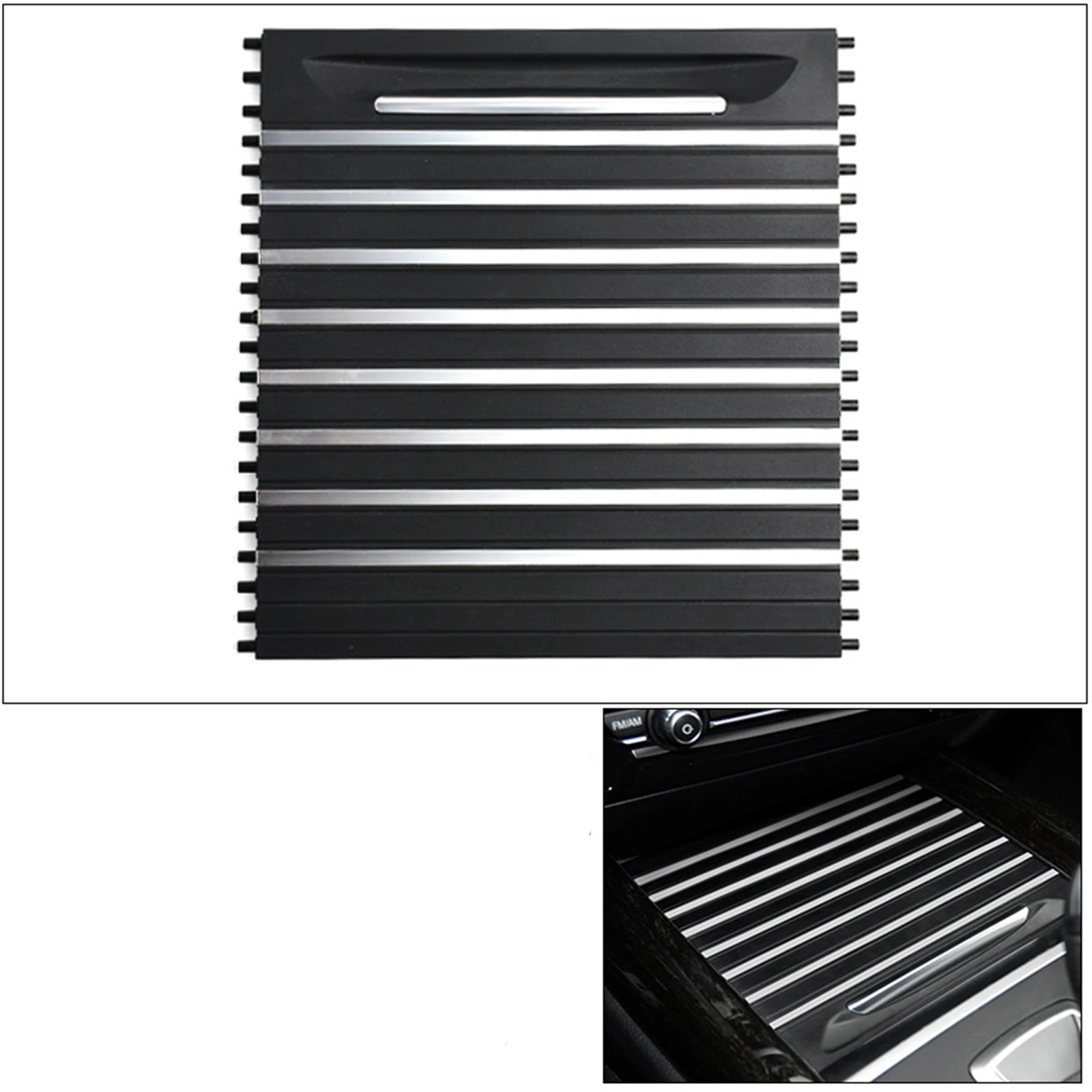 

Хромированный автомобильный поднос для стакана для воды, крышка для роликовой слепки, держатель, Центральная панель для напитков, жалюзи, отделка, затенение для BMW X6 X5 X6 F15 F16 2015-2019