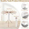 Portable Teak Tripod Clothes Drying Rack, Foldable Space & Saving Design, Versatile Laundry with 16 Waterproof Wood Rods 4