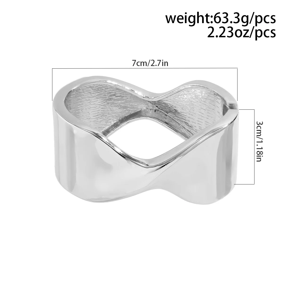 3 Colors Sweet Cool Punk Irregular Cuff Bangles Bracelets Vintage Silver Color Geometric Metal Spring Bangles Women Men